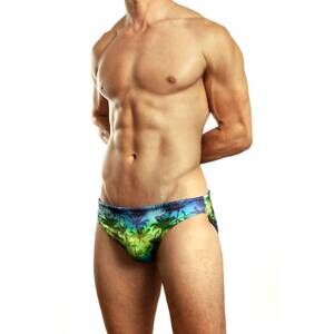 NEW JACK ADAMS hawaiian swim brief in blue